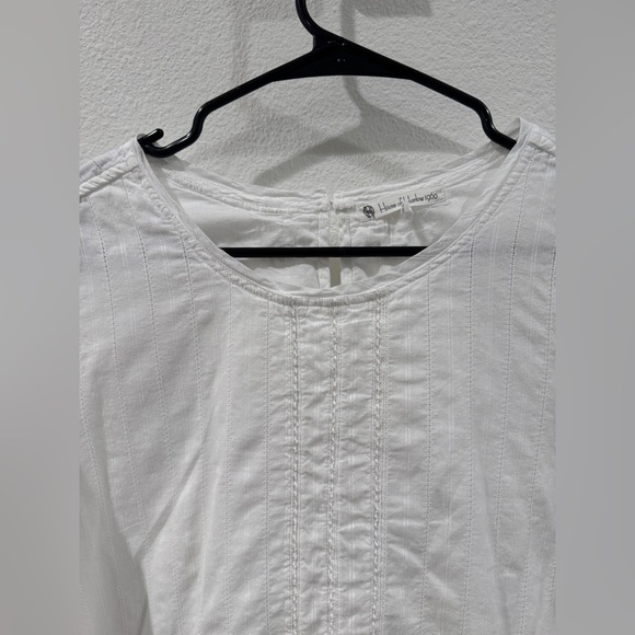 House of Harlow 1960 100% Cotton White Vivienne Mini Drop Waist Boho Dress M - Picture 7 of 17